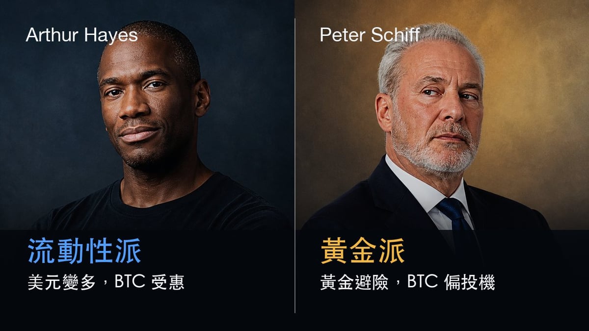 Arthur Hayes與Peter Schiff對BTC比特幣流動性行情的正反觀點