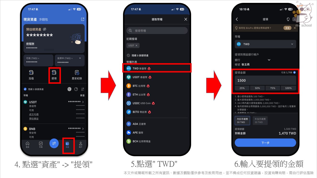 在台灣交易所提領台幣到你綁定的銀行帳戶
