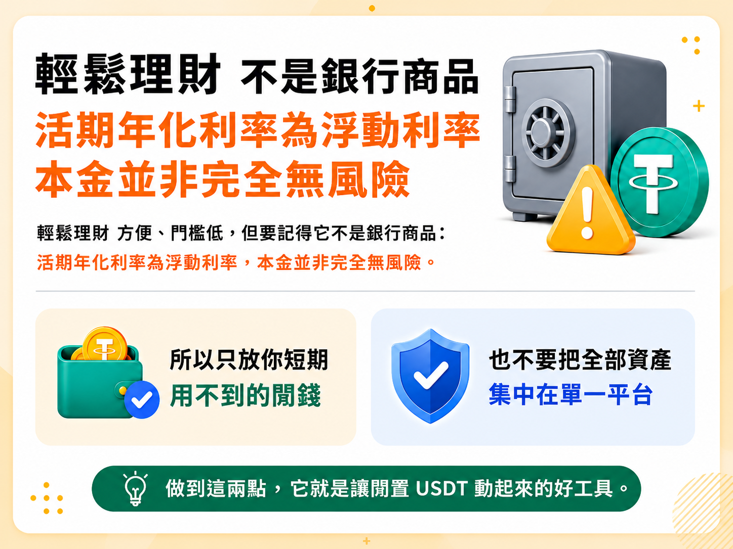 輕鬆理財活期年化利率為浮動利率並且本金並非完全無風險