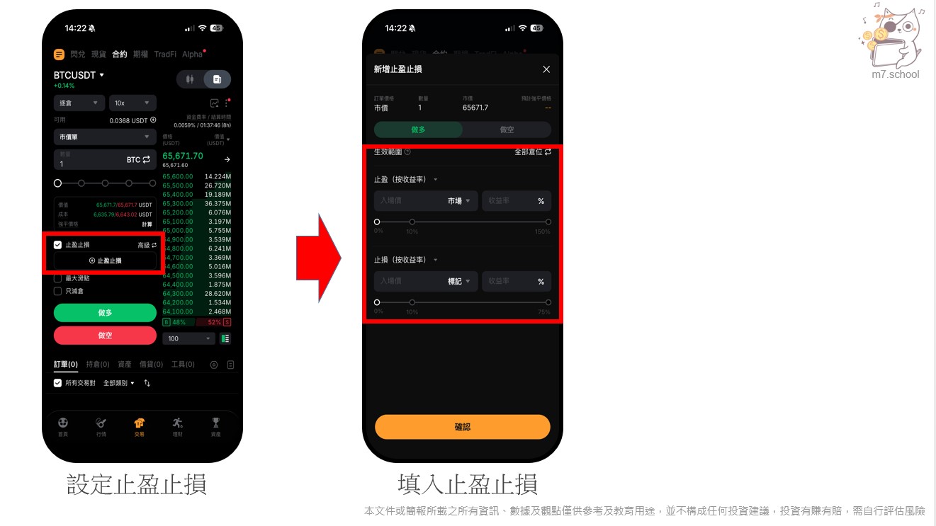 停損設定調整位置