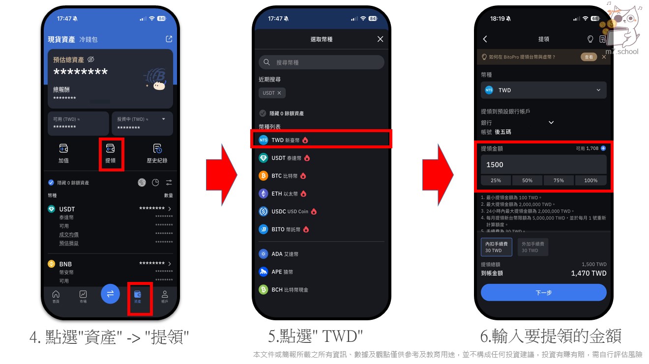 在台灣交易所提領台幣到你綁定的銀行帳戶