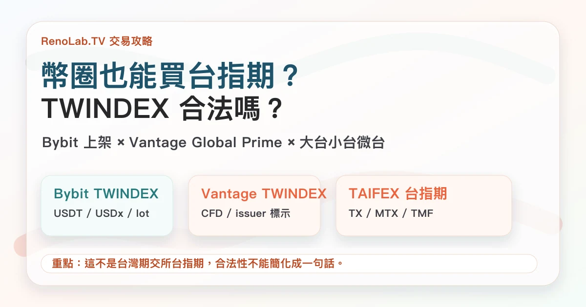 TWINDEX 是否等於台指期與 Bybit 上架合法性疑問封面圖