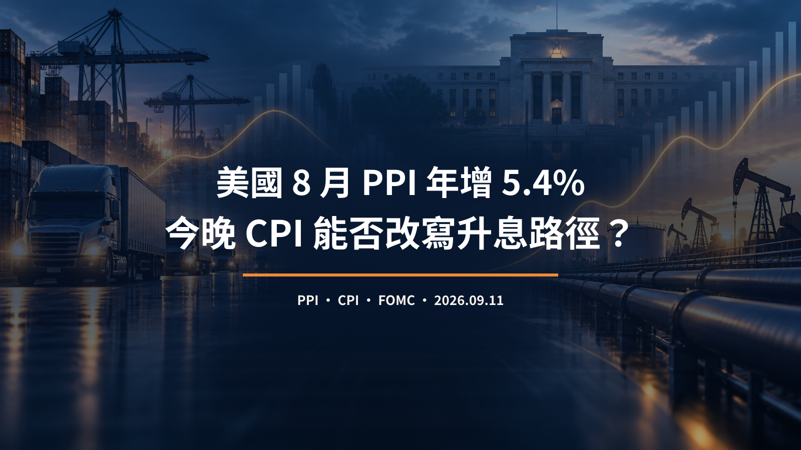 美國 PPI 與 CPI 在聯準會決策前交會的通膨情境圖