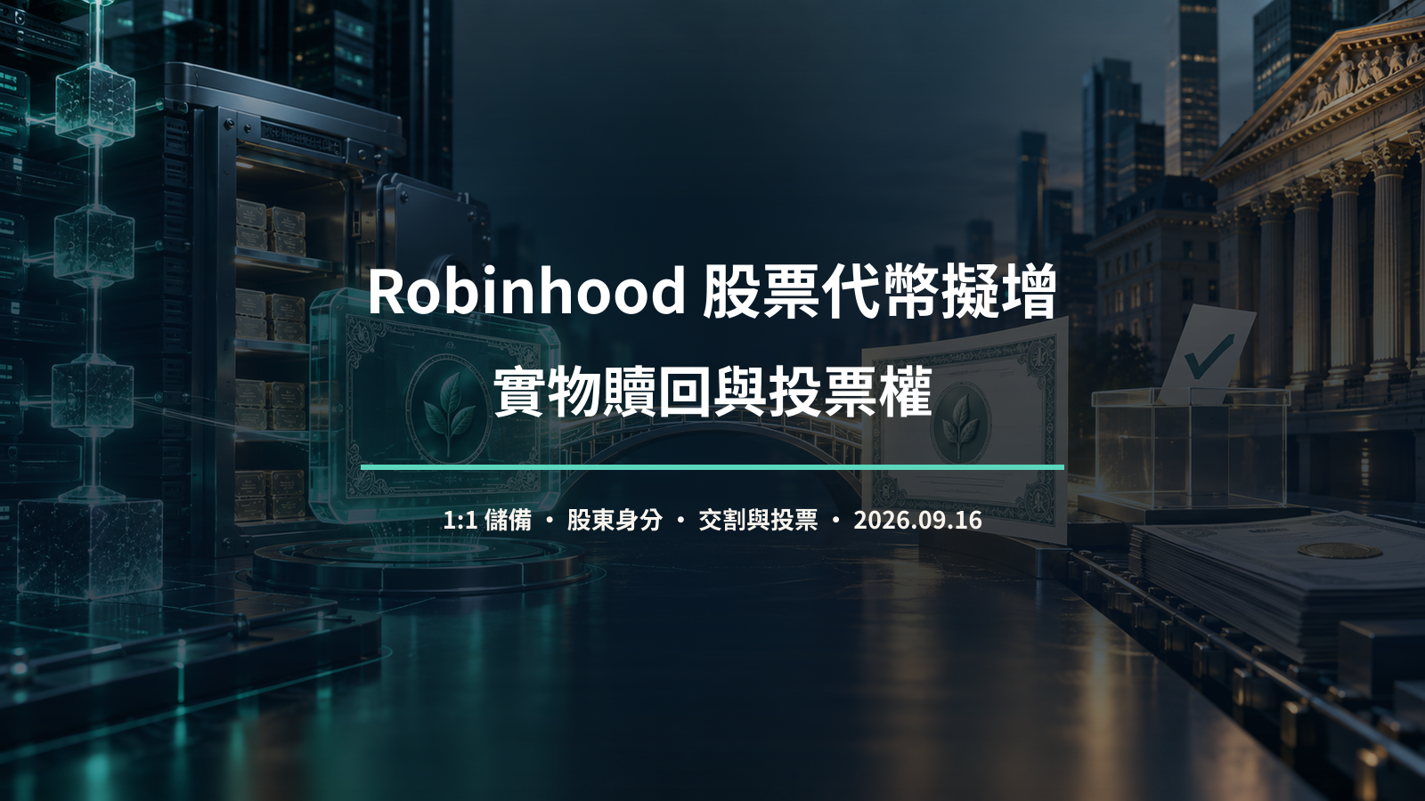 Robinhood 股票代幣實物贖回與投票權分析封面